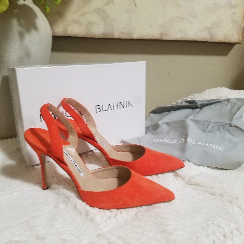 Manolos Blahnik Suede D'Orsay
